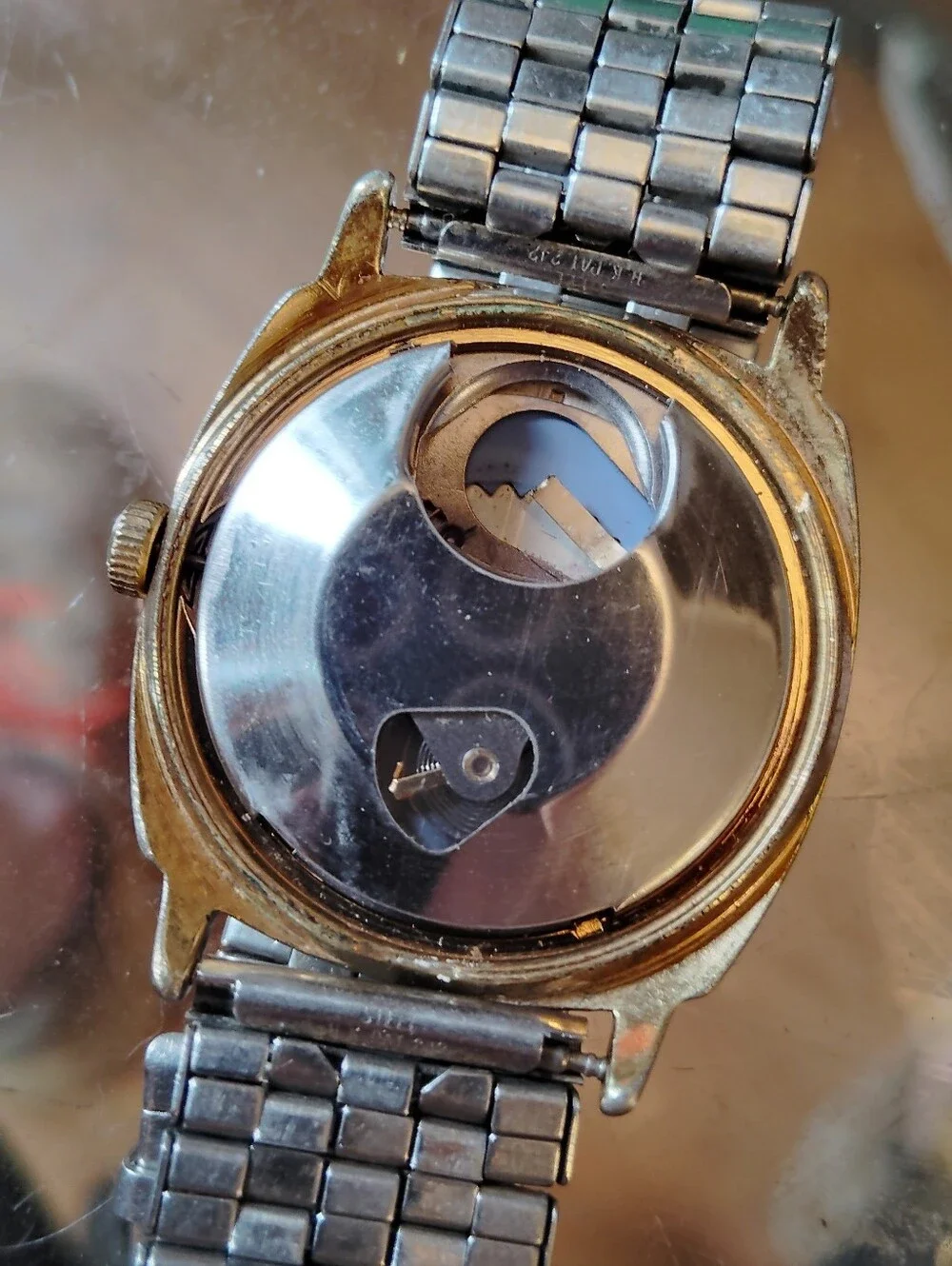 Timex Electric Dynabeat With 'Tigers eye' Sunburst Dial WORKING